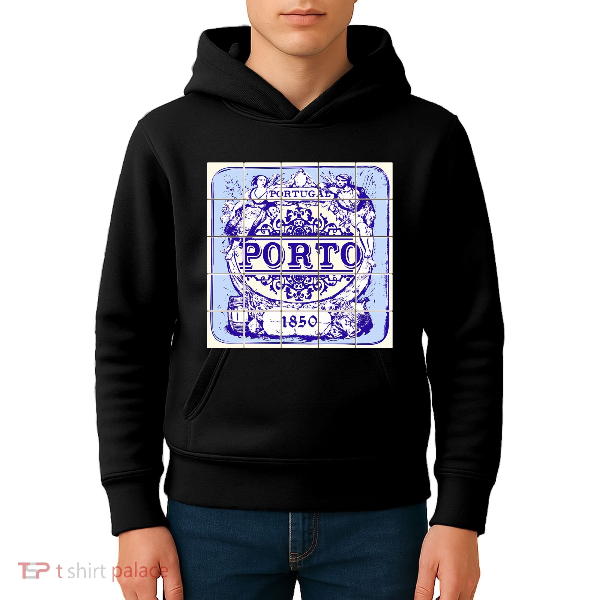 Azulejo Porto Lisbon Azulejos Lisboa Kids Hoodie