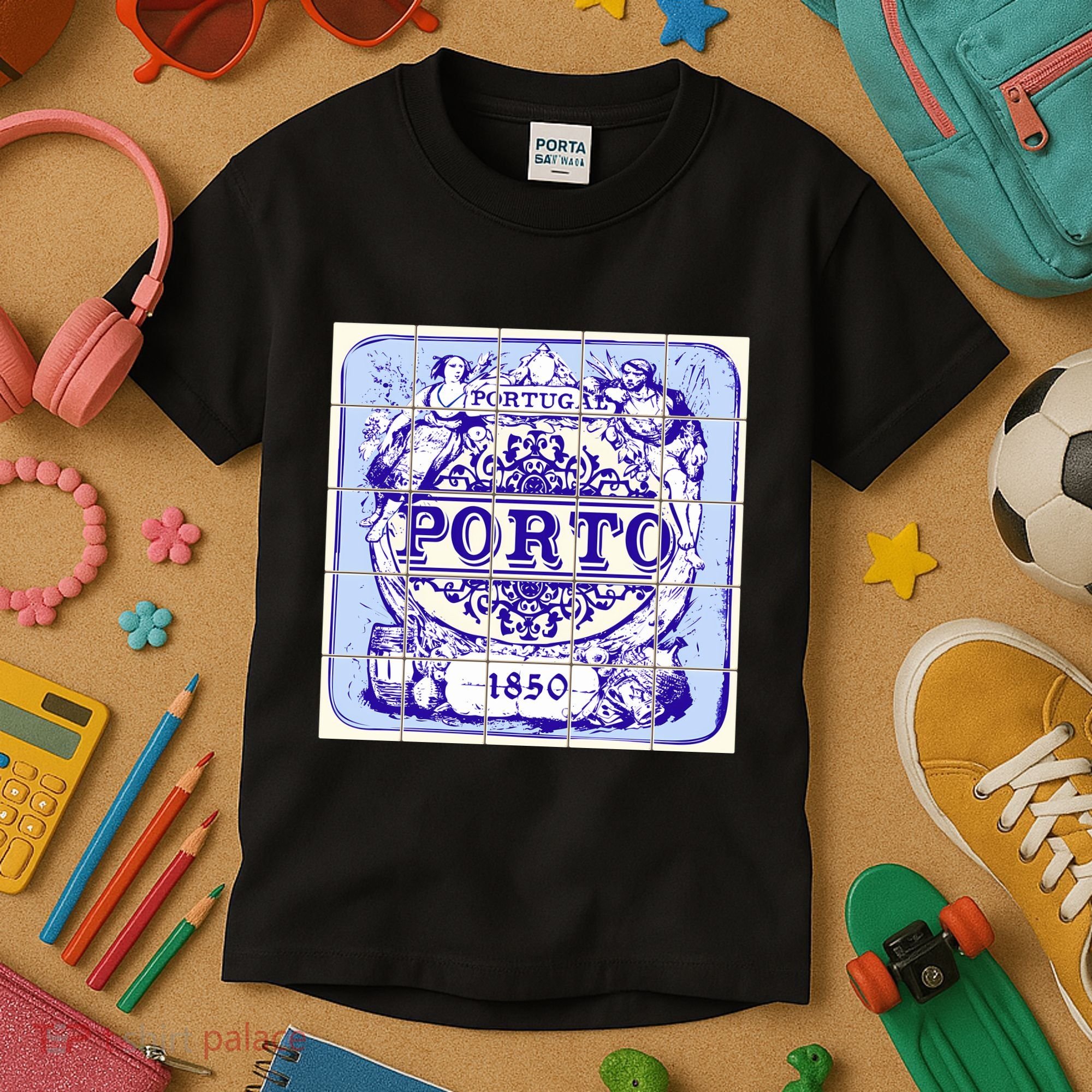 Azulejo Porto Lisbon Azulejos Lisboa Kids T-Shirt