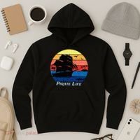 Arrgh Pirate Life Pirate Ship And Jolly Roger Flag Pirate Hoodie thumb 3