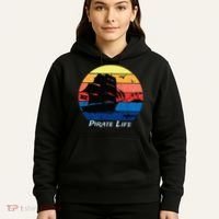 Arrgh Pirate Life Pirate Ship And Jolly Roger Flag Pirate Hoodie thumb 5