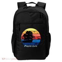 Arrgh Pirate Life Pirate Ship And Jolly Roger Flag Pirate Backpack thumb 0