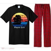 Arrgh Pirate Life Pirate Ship And Jolly Roger Flag Pirate Pajama Set thumb 0