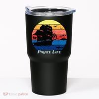 Arrgh Pirate Life Pirate Ship And Jolly Roger Flag Pirate Tumbler thumb 0