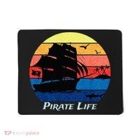 Arrgh Pirate Life Pirate Ship And Jolly Roger Flag Pirate Mousepad thumb 0