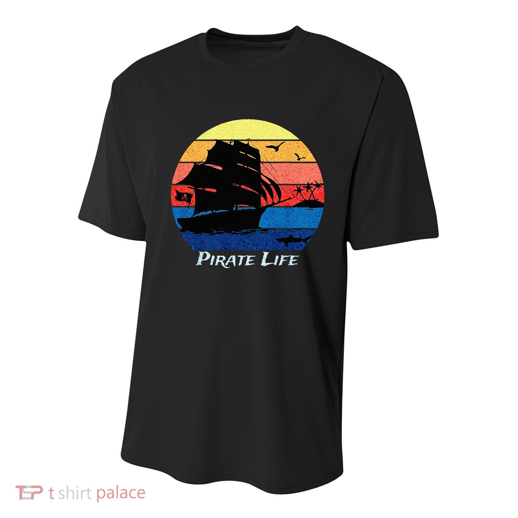 Arrgh Pirate Life Pirate Ship And Jolly Roger Flag Pirate Youth Performance Sprint T-Shirt