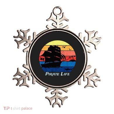 Arrgh Pirate Life Pirate Ship And Jolly Roger Flag Pirate Ornament