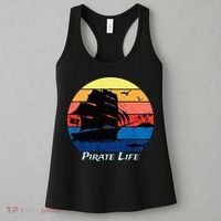Arrgh Pirate Life Pirate Ship And Jolly Roger Flag Pirate Women's Tank Top thumb 3