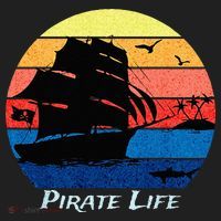 Arrgh Pirate Life Pirate Ship And Jolly Roger Flag Pirate Hat thumb 2
