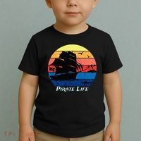 Arrgh Pirate Life Pirate Ship And Jolly Roger Flag Pirate Toddler T-Shirt thumb 2
