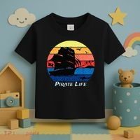 Arrgh Pirate Life Pirate Ship And Jolly Roger Flag Pirate Toddler T-Shirt thumb 3
