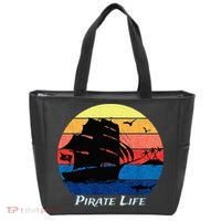 Arrgh Pirate Life Pirate Ship And Jolly Roger Flag Pirate Tote Bag thumb 0