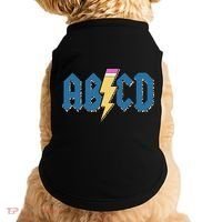 ABCD Pencil Lightning Rockn Roll Teacher Back To School Doggie Tank thumb 0