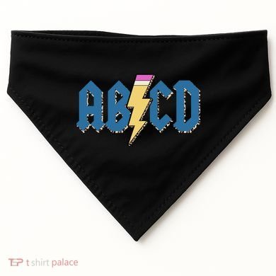 ABCD Pencil Lightning Rockn Roll Teacher Back To School USA-Made Doggie Bandana