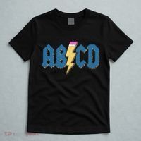 ABCD Pencil Lightning Rockn Roll Teacher Back To School T-Shirt thumb 5