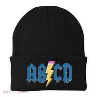 ABCD Pencil Lightning Rockn Roll Teacher Back To School Beanie thumb 0