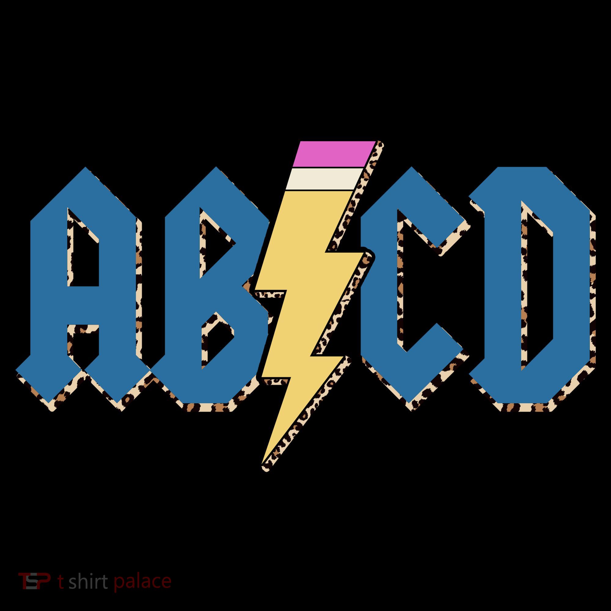 ABCD Pencil Lightning Rockn Roll Teacher Back To School Coaster