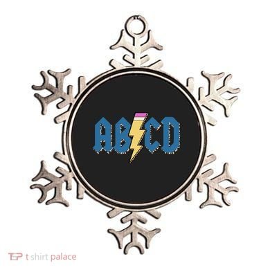 ABCD Pencil Lightning Rockn Roll Teacher Back To School Ornament