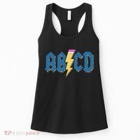 ABCD Pencil Lightning Rockn Roll Teacher Back To School Women's Tank Top thumb 0