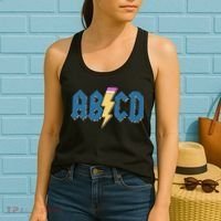 ABCD Pencil Lightning Rockn Roll Teacher Back To School Women's Tank Top thumb 2