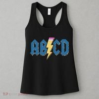 ABCD Pencil Lightning Rockn Roll Teacher Back To School Women's Tank Top thumb 3