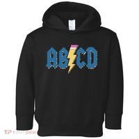 ABCD Pencil Lightning Rockn Roll Teacher Back To School Toddler Hoodie thumb 0
