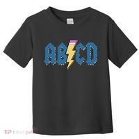 ABCD Pencil Lightning Rockn Roll Teacher Back To School Toddler T-Shirt thumb 0