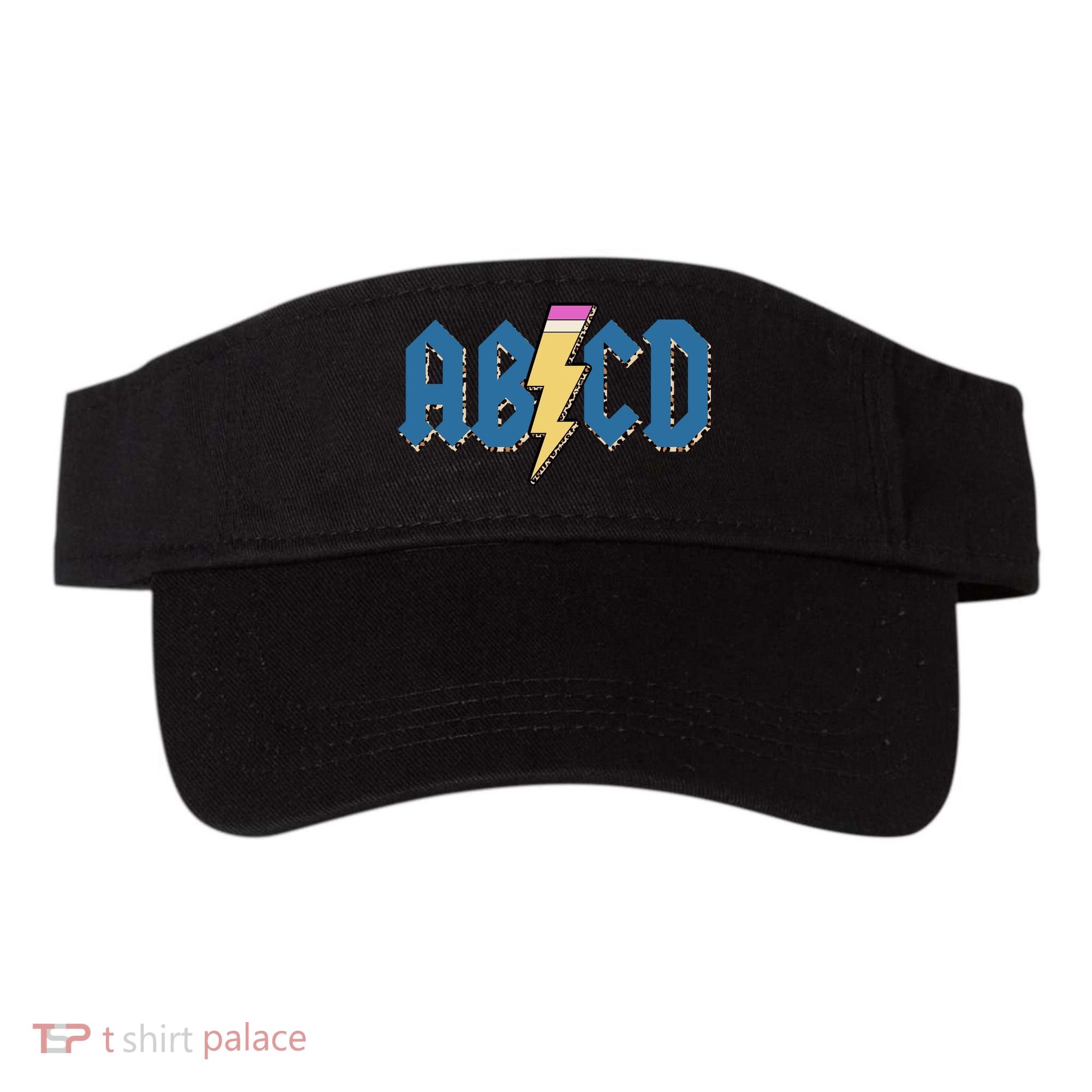 ABCD Pencil Lightning Rockn Roll Teacher Back To School Visor