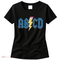 ABCD Pencil Lightning Rockn Roll Teacher Back To School Women's T-Shirt thumb 0