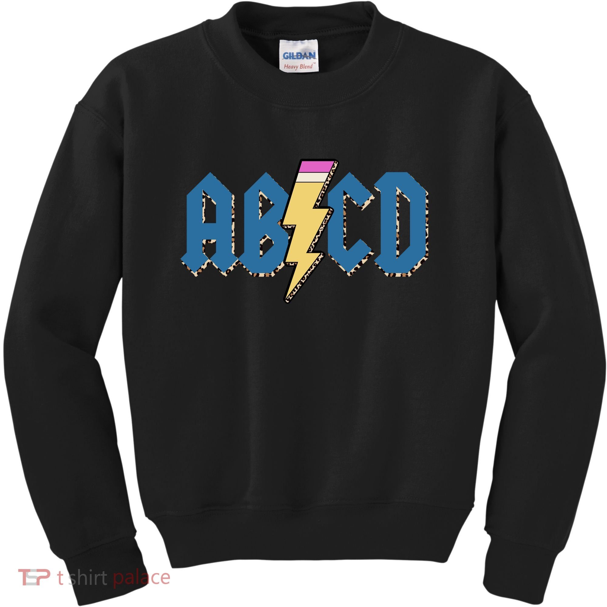 ABCD Pencil Lightning Rockn Roll Teacher Back To School Kids Sweatshirt