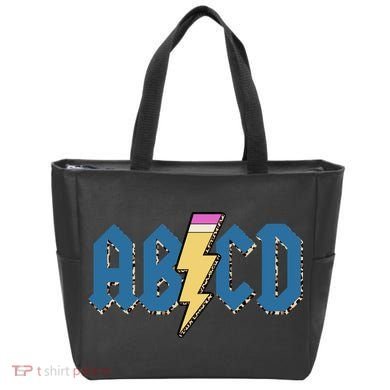 ABCD Pencil Lightning Rockn Roll Teacher Back To School Tote Bag