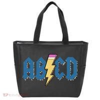 ABCD Pencil Lightning Rockn Roll Teacher Back To School Tote Bag thumb 0