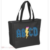 ABCD Pencil Lightning Rockn Roll Teacher Back To School Tote Bag thumb 2