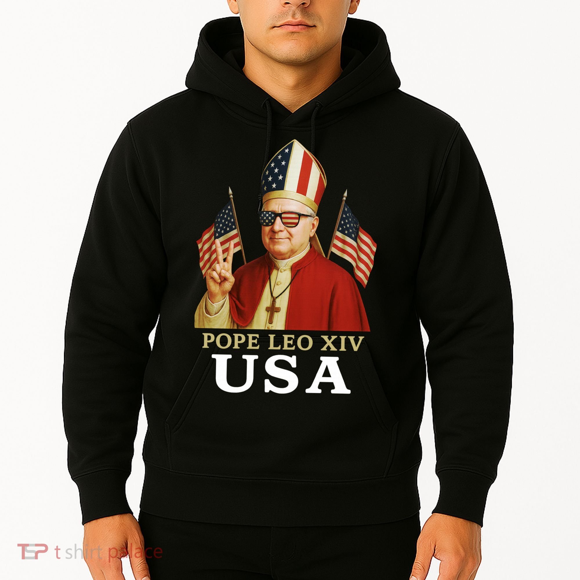 American Pope Leo XIV USA Hoodie
