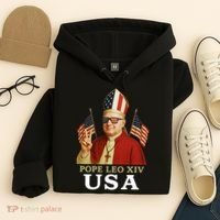 American Pope Leo XIV USA Hoodie thumb 4