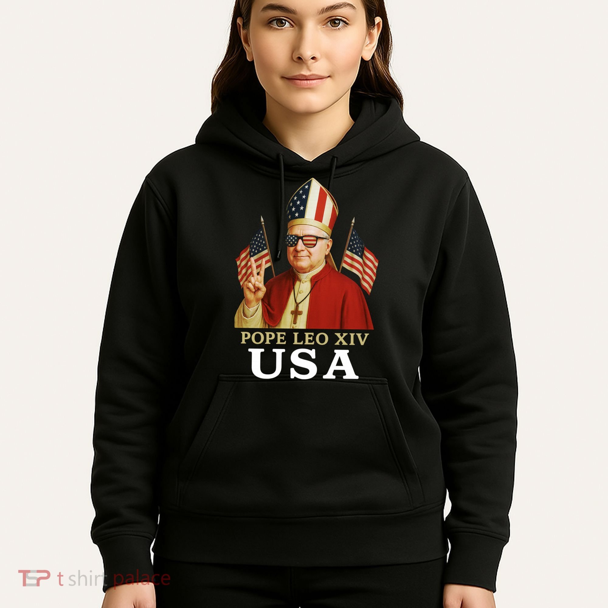 American Pope Leo XIV USA Hoodie