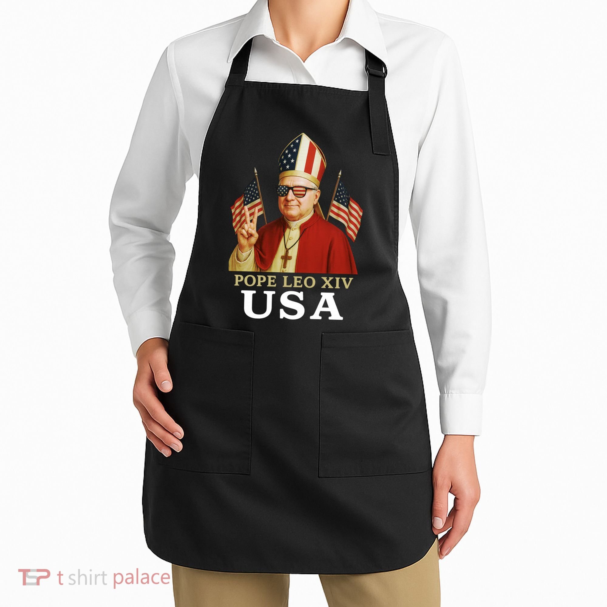 American Pope Leo XIV USA Apron