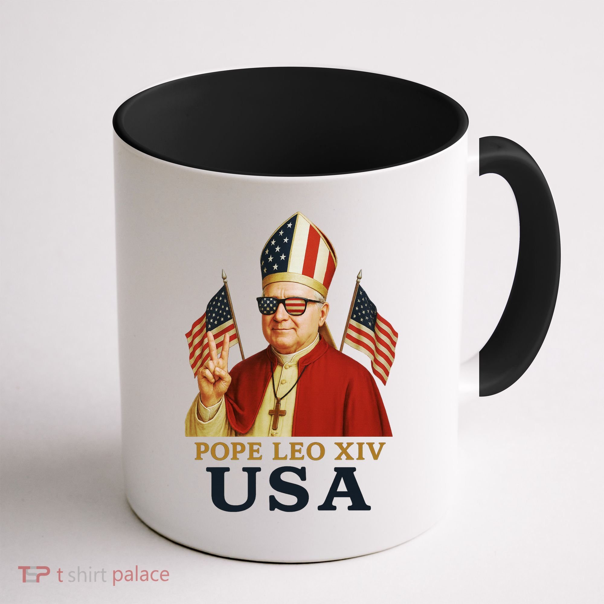 American Pope Leo XIV USA Coffee Mug