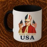 American Pope Leo XIV USA Coffee Mug thumb 2