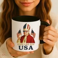American Pope Leo XIV USA Coffee Mug thumb 3