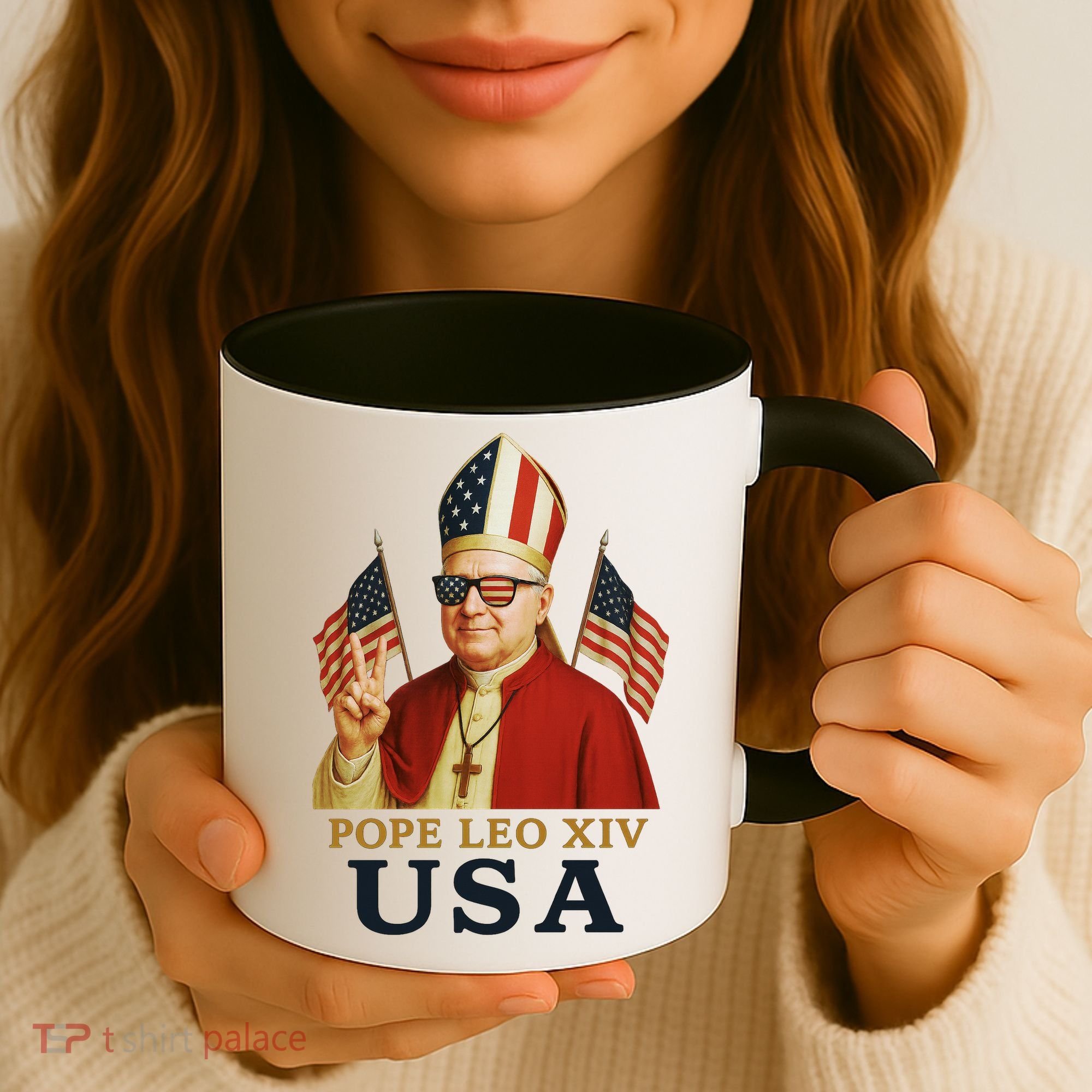 American Pope Leo XIV USA Coffee Mug