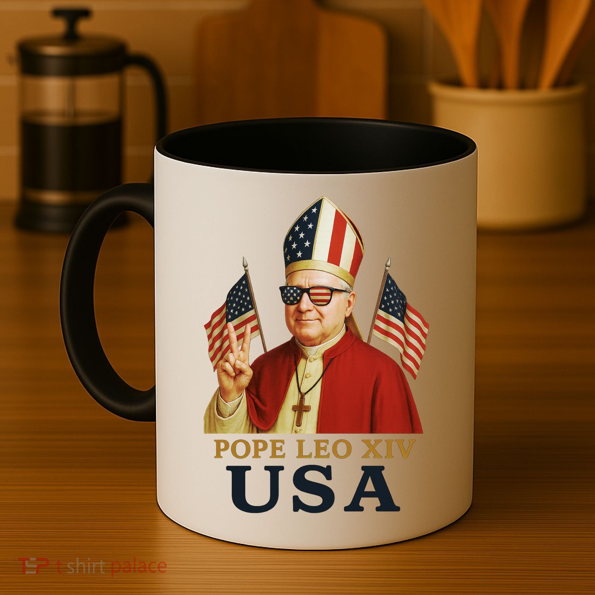 American Pope Leo XIV USA Coffee Mug
