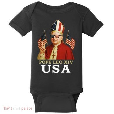 American Pope Leo XIV USA Baby Bodysuit