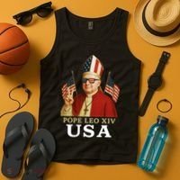 American Pope Leo XIV USA Tank Top thumb 4