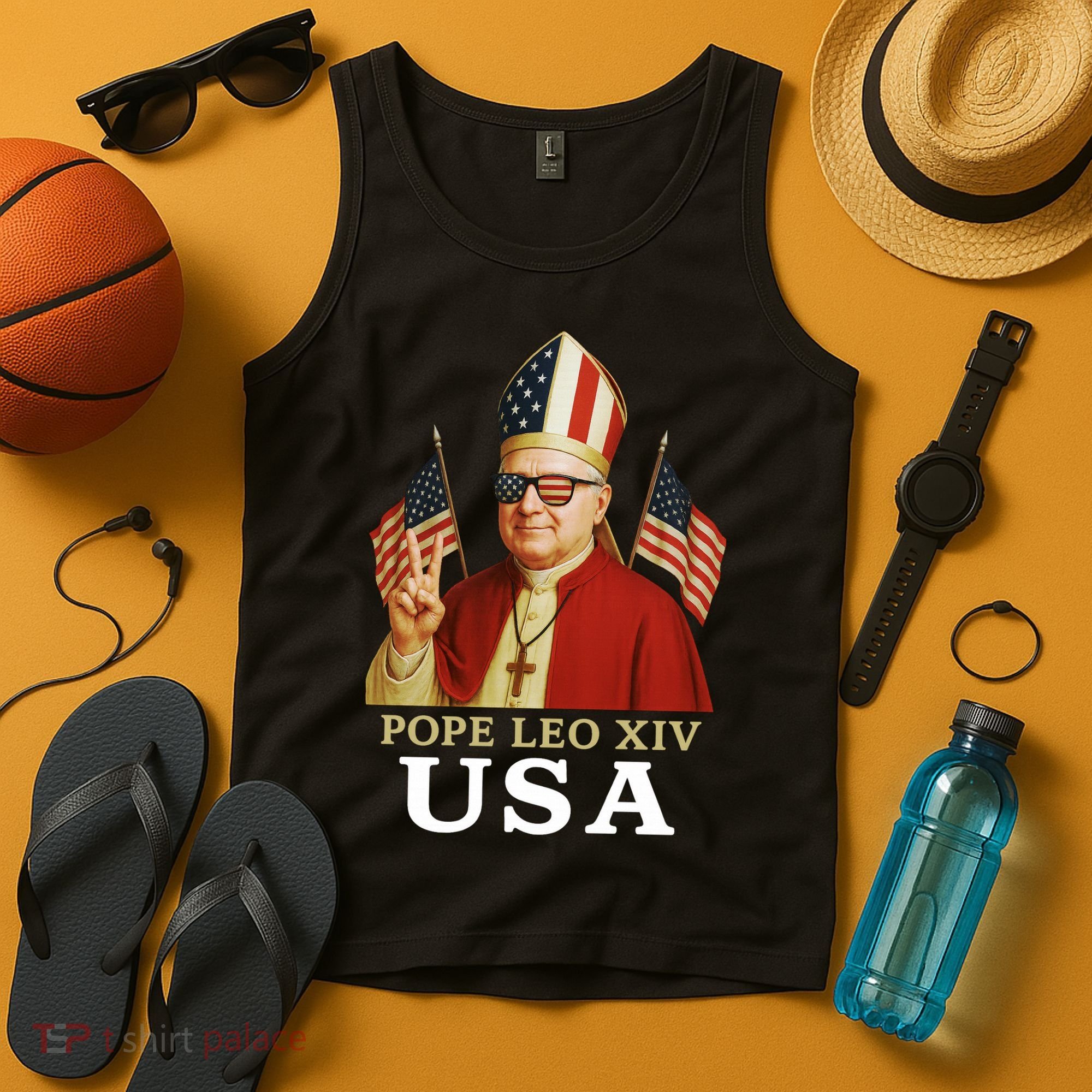American Pope Leo XIV USA Tank Top