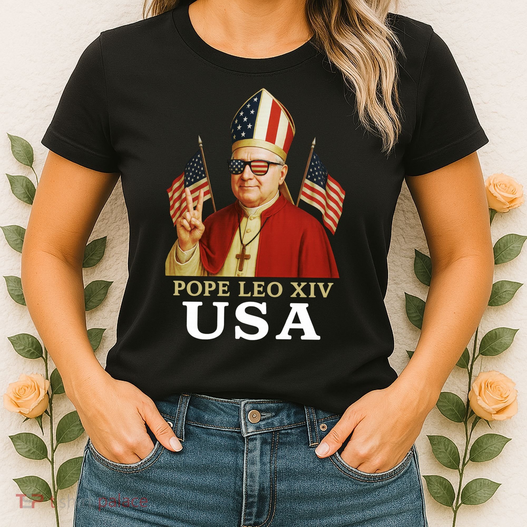 American Pope Leo XIV USA Women's T-Shirt