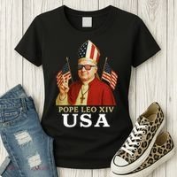 American Pope Leo XIV USA Women's T-Shirt thumb 3