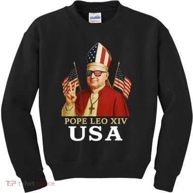 American Pope Leo XIV USA Kids Sweatshirt