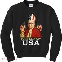 American Pope Leo XIV USA Kids Sweatshirt thumb 0