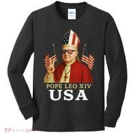 American Pope Leo XIV USA Kids Long Sleeve Shirt thumb 0