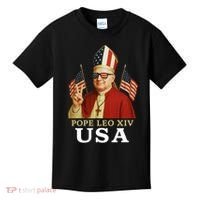 American Pope Leo XIV USA Kids T-Shirt thumb 0